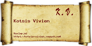 Kotsis Vivien névjegykártya